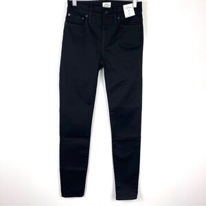 NEW J. Crew Women's 9" Mid Rise Toothpick Skinny Jeans Black Size 26 Stretchy